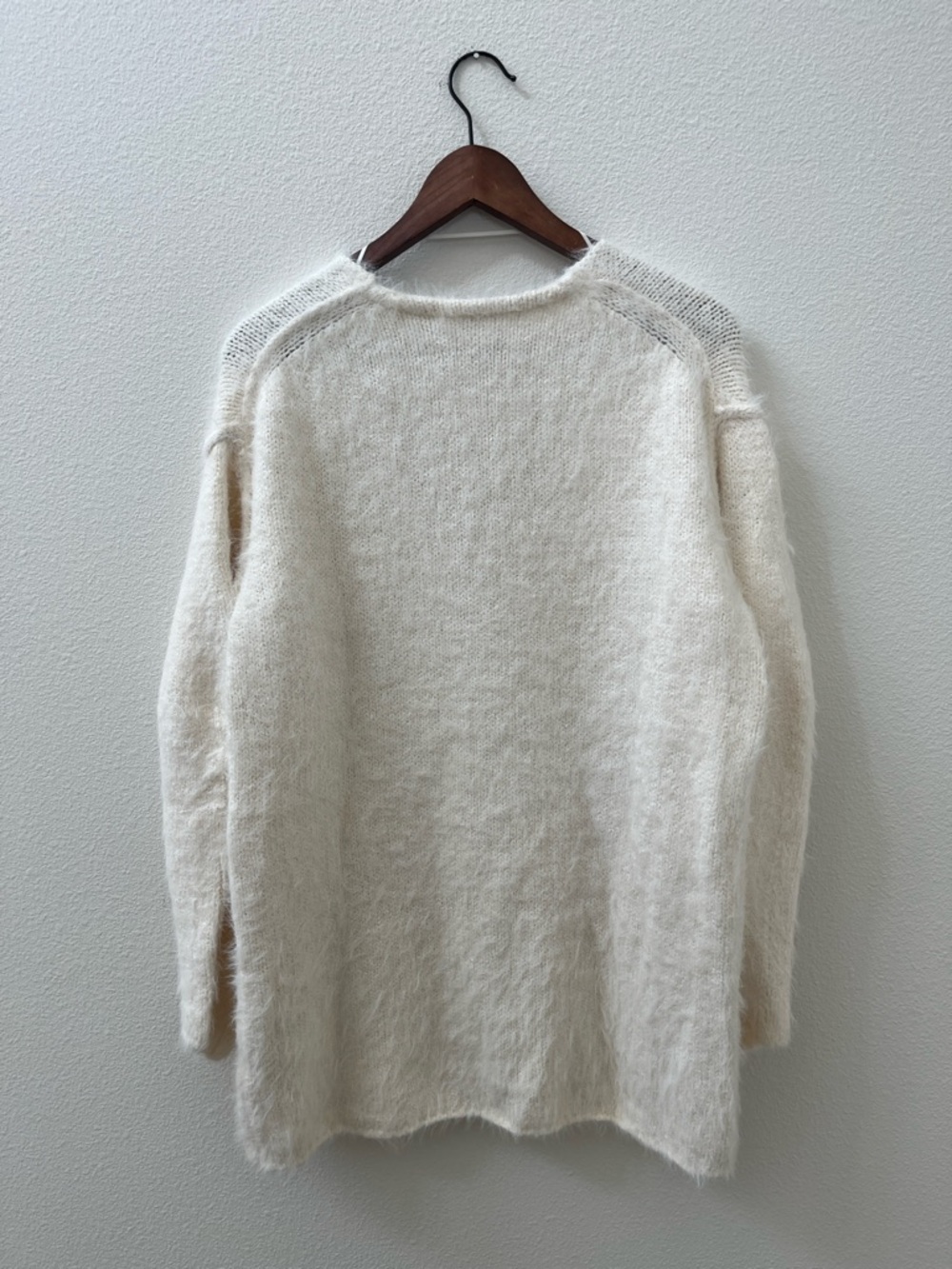 NWOT Free People Fuzzy V-Neck Sweater - Picture 7 of 8